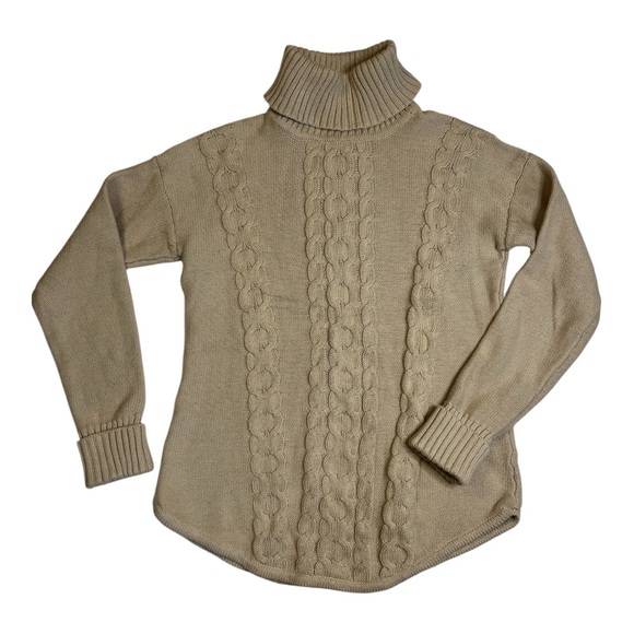 LL Bean chunky cable knit Cotton Turtleneck sweater
Womens xsmall tan - Picture 1 of 13